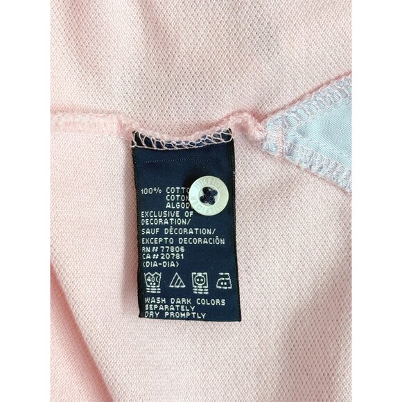 Tommy Hilfiger Waffle Knit Striped Golf Polo Shirt in Light Pink MENS Size LG - Picture 6 of 7